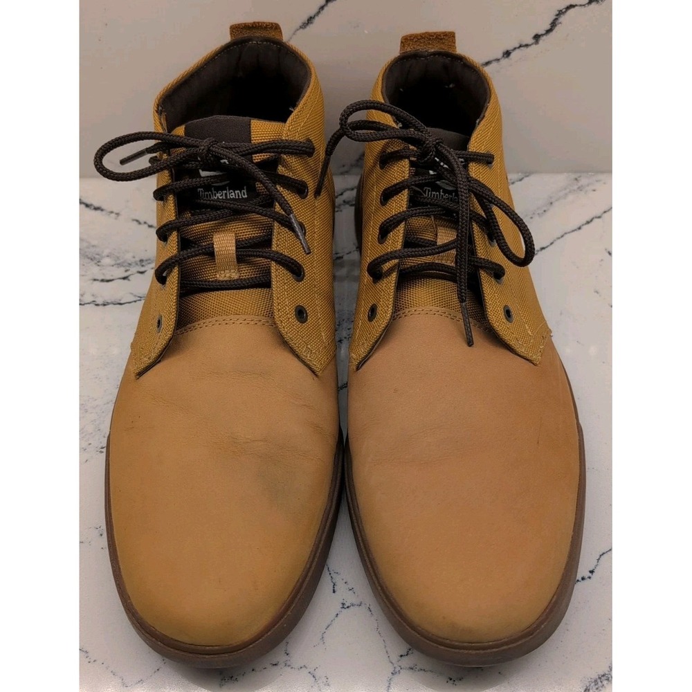 Timberland Groveton Chukka Sneakers Mens 11.5 Suede Canvas Tan Lightweight Boot